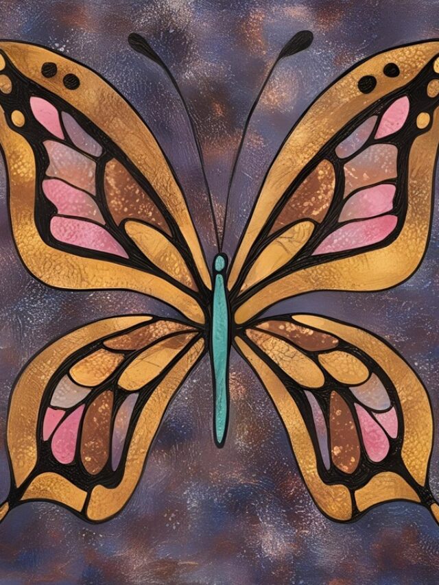 trang trí hình vuông con bướm 40