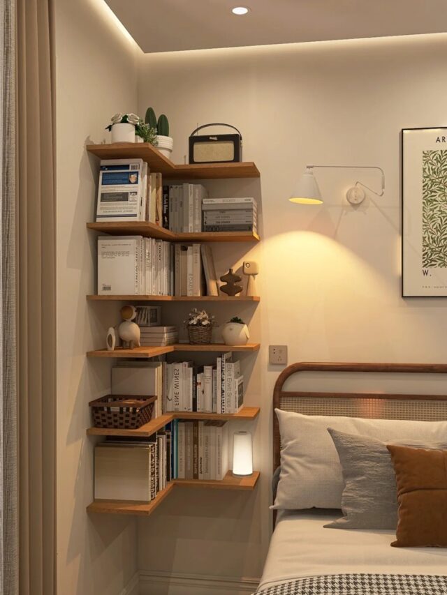 trang trí kệ sách​