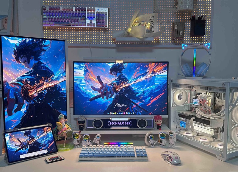 decor bàn máy tính gaming 14