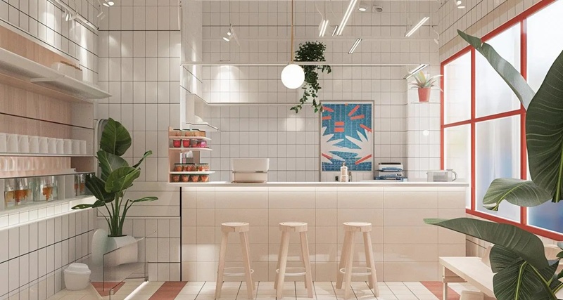 decor quán trà sữa 13