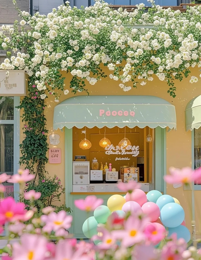 decor quán trà sữa 36