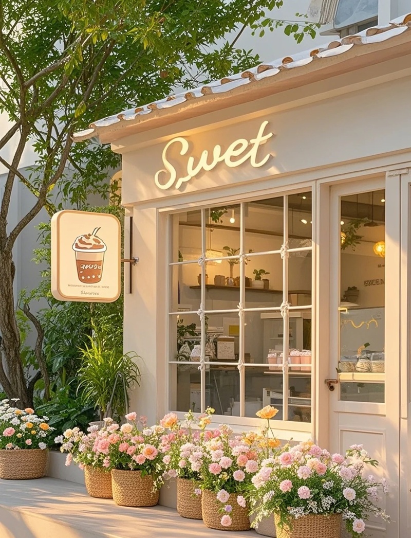 decor quán trà sữa 38