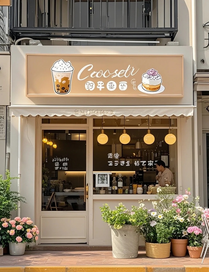 decor quán trà sữa 4