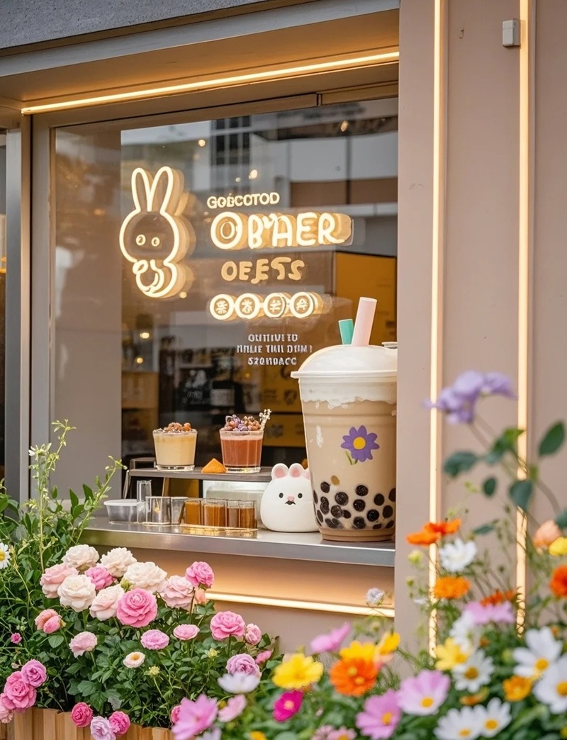 decor quán trà sữa 5