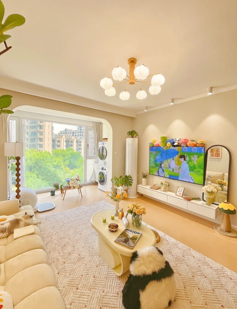 đèn chùm trang trí phòng khách 11