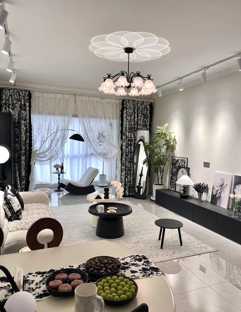 đèn chùm trang trí phòng khách 13