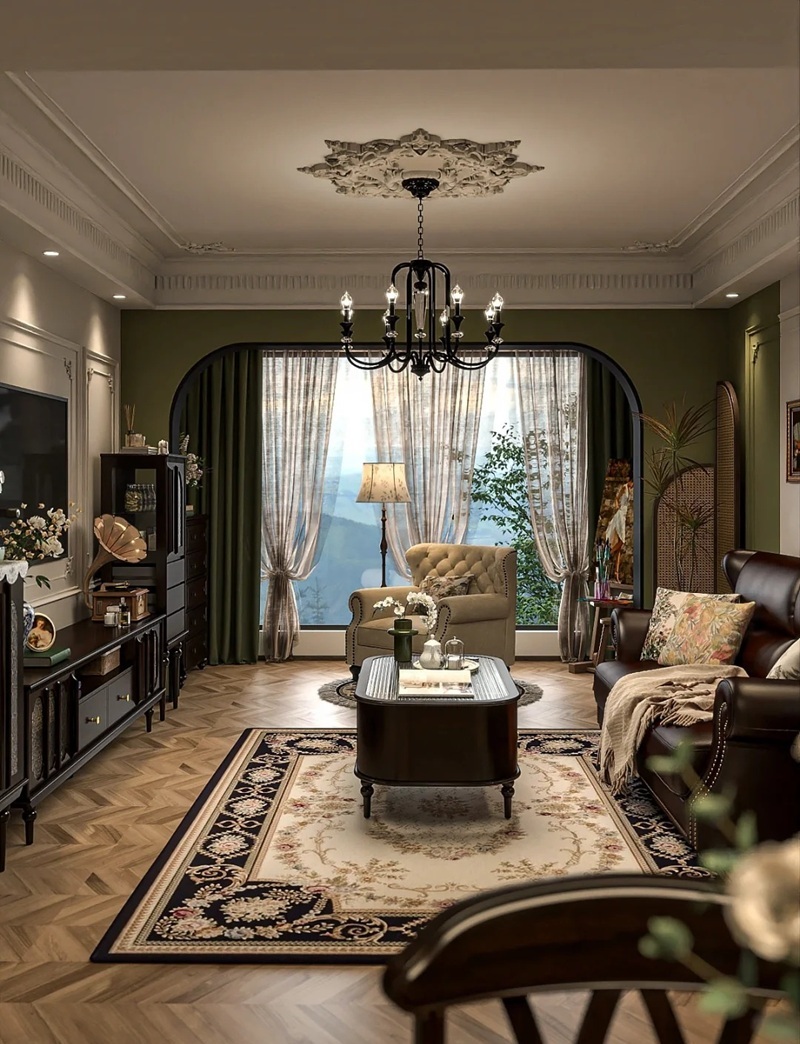 đèn chùm trang trí phòng khách 15