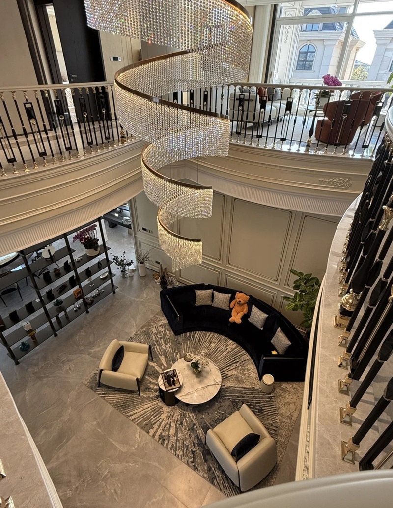 đèn chùm trang trí phòng khách 19