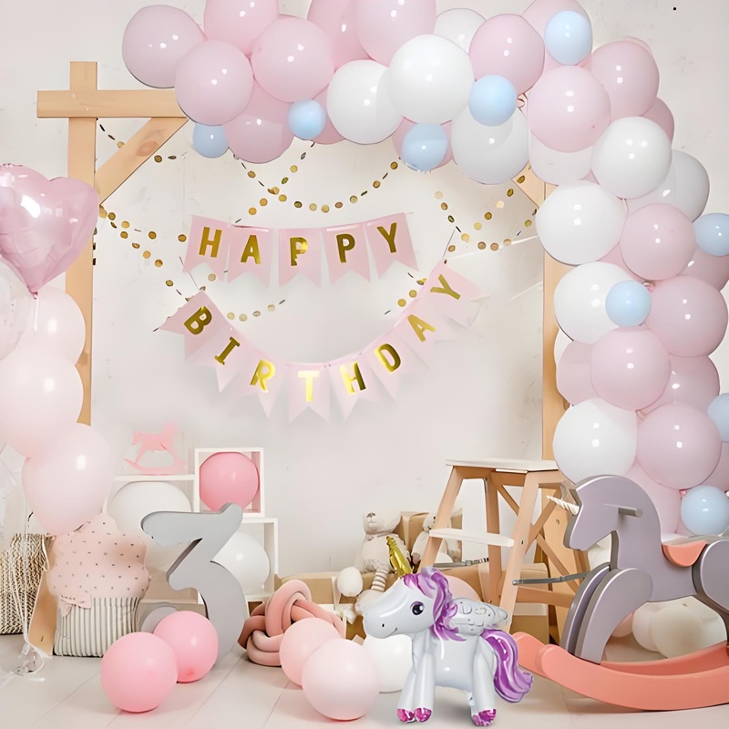 trang trí bàn tiệc sinh nhật cho bé gái