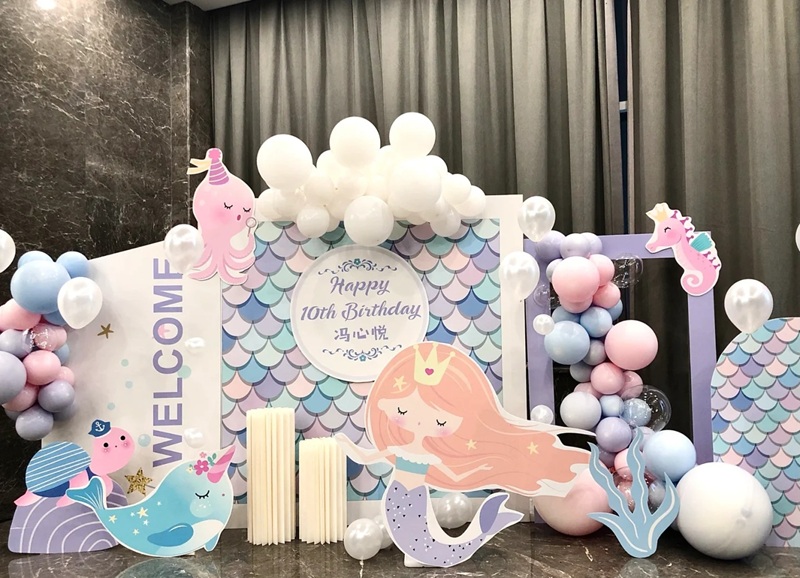 mẫu trang trí sinh nhật cho bé gái đơn giản