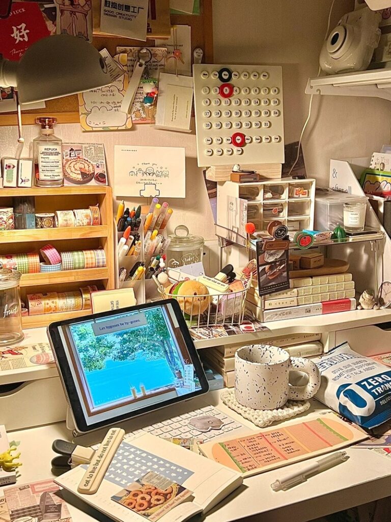 trang trí bàn học