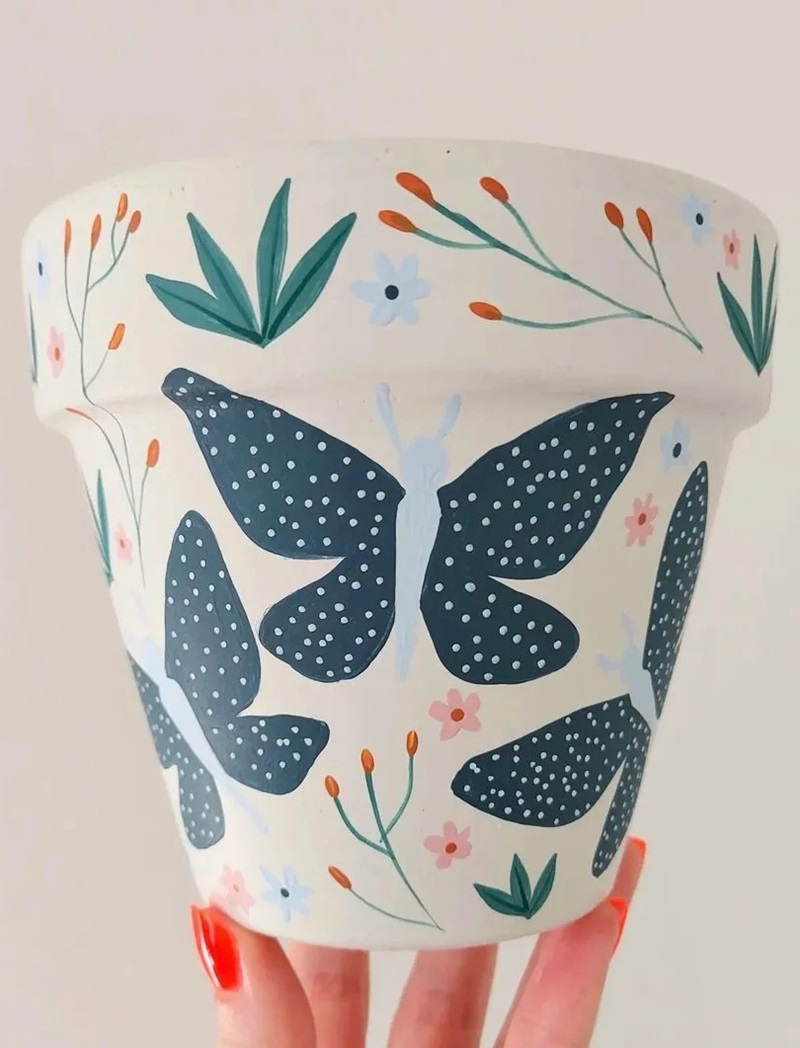 trang trí chậu cây 13