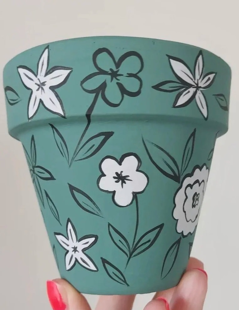 trang trí chậu cây 15