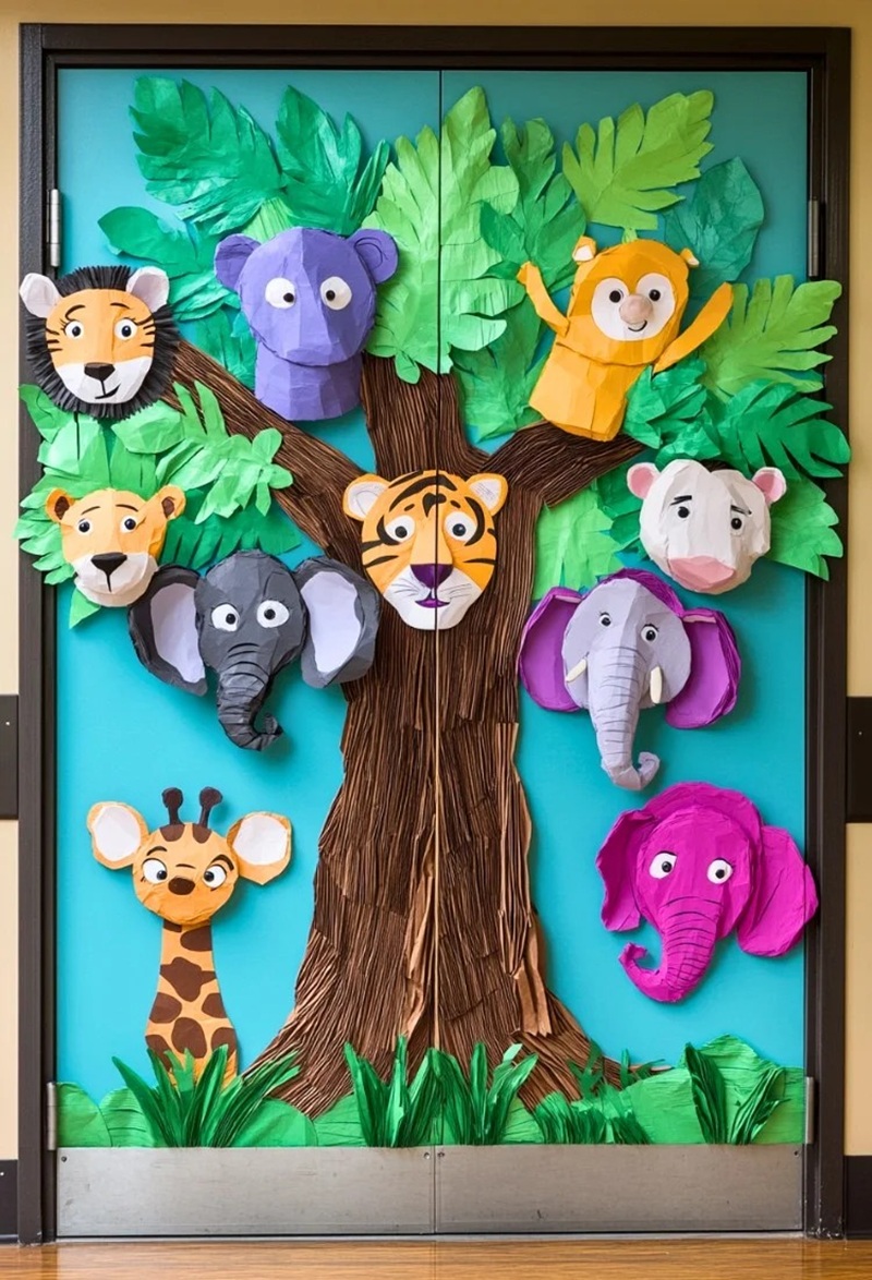 trang trí cửa lớp mầm non 10