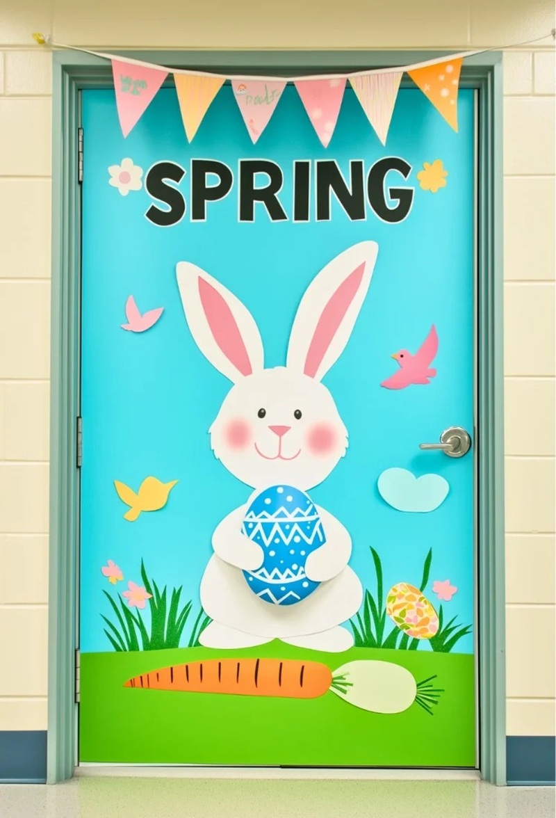 trang trí cửa lớp mầm non