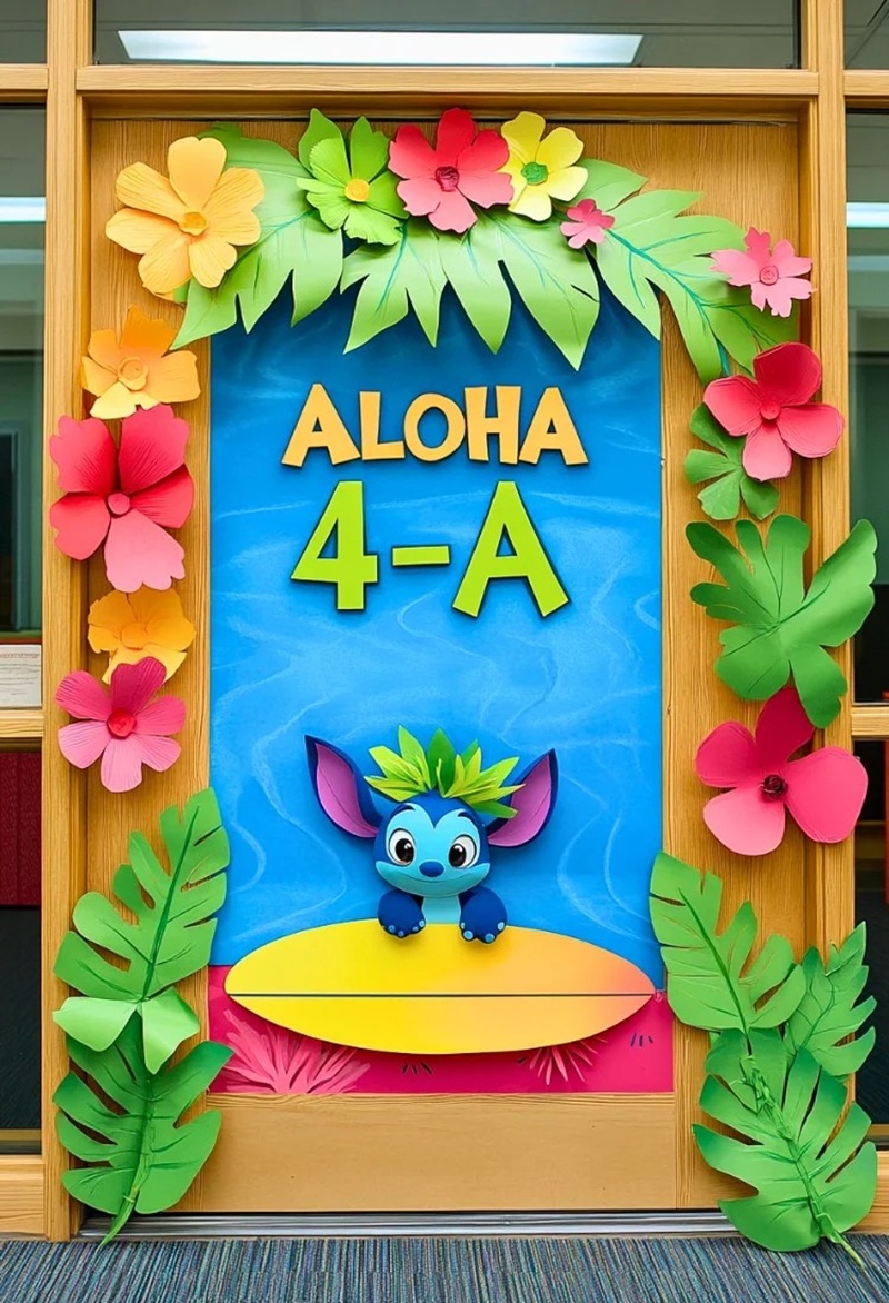 trang trí cửa lớp mầm non 16