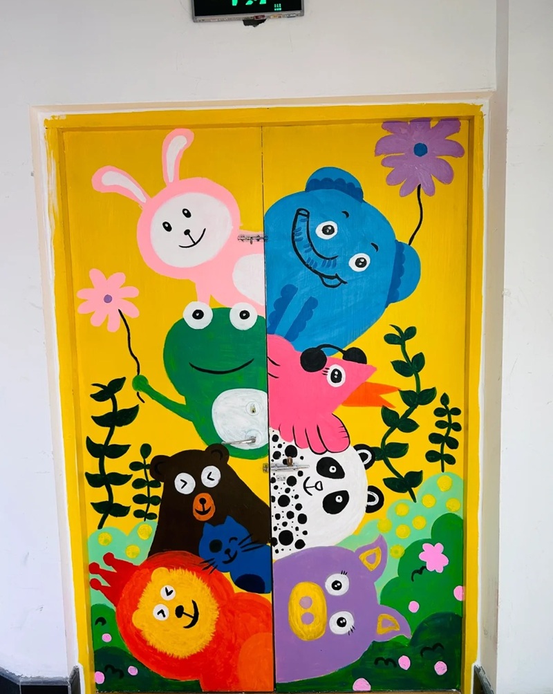 trang trí cửa lớp mầm non 21
