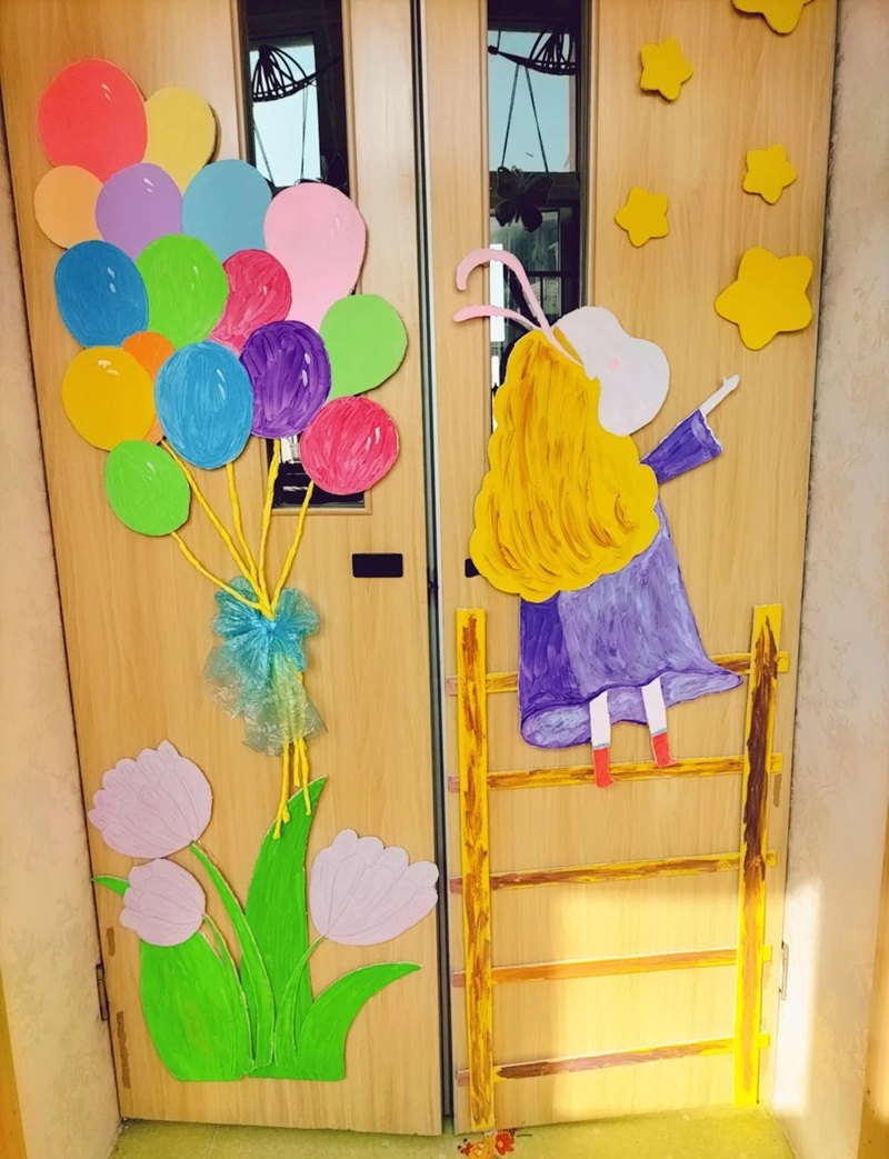 trang trí cửa lớp mầm non 34