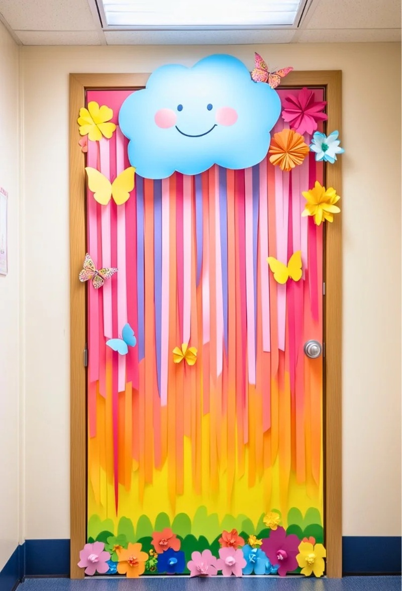 trang trí cửa lớp mầm non 6