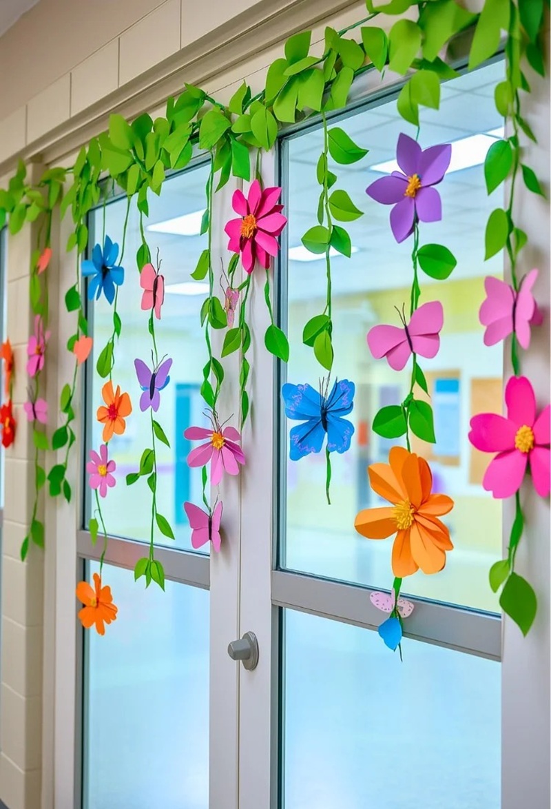 trang trí cửa lớp mầm non 9