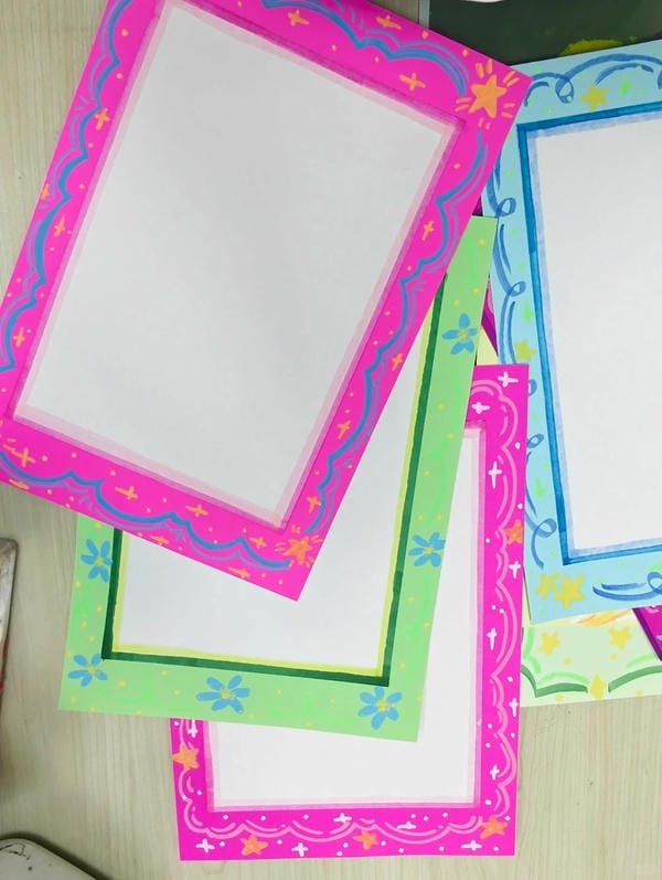 trang trí giấy A4 4