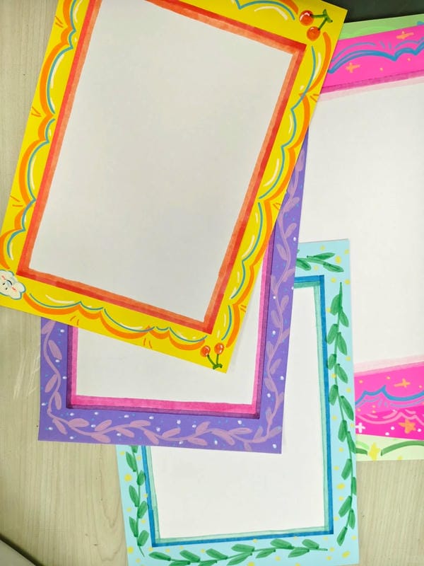 trang trí giấy A4 5