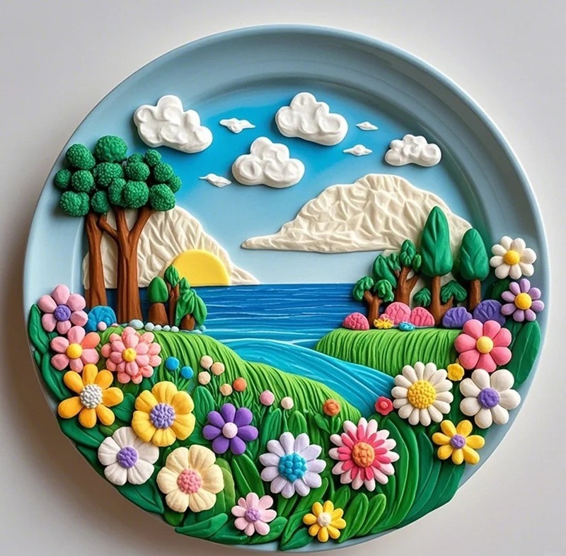 trang trí hình tròn đơn giản