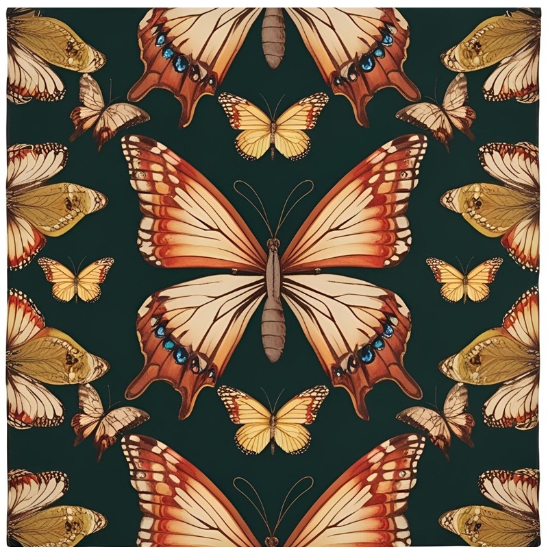 trang trí hình vuông con bướm 1