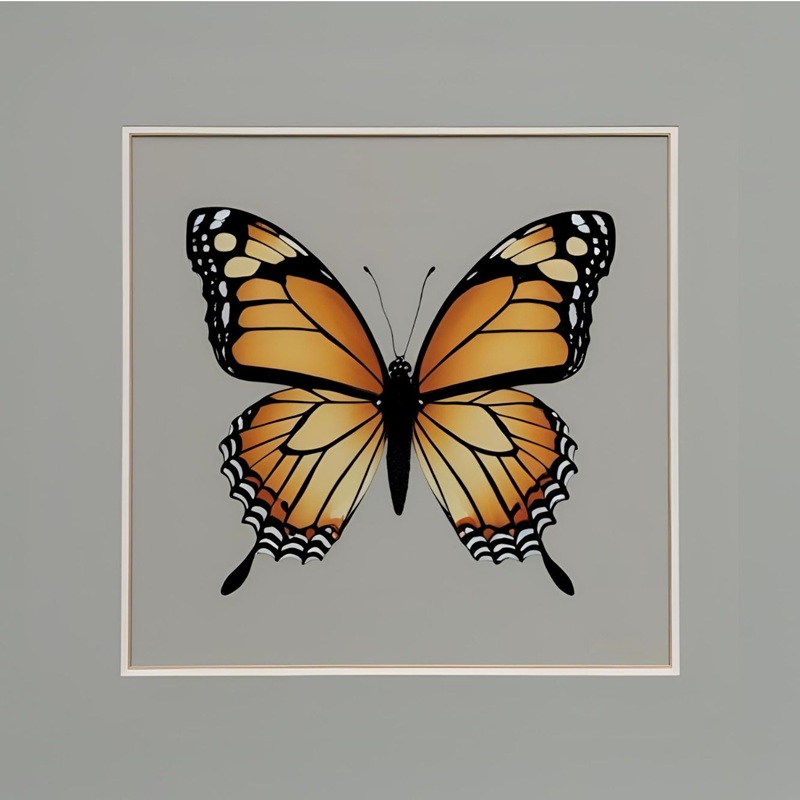 trang trí hình vuông con bướm 25