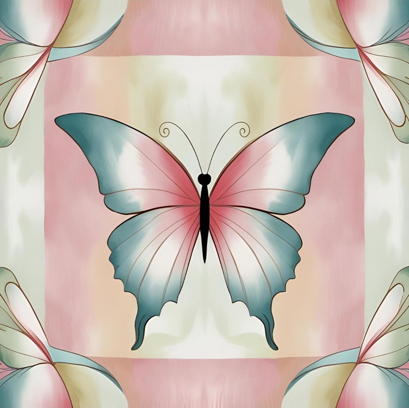 trang trí hình vuông con bướm 28