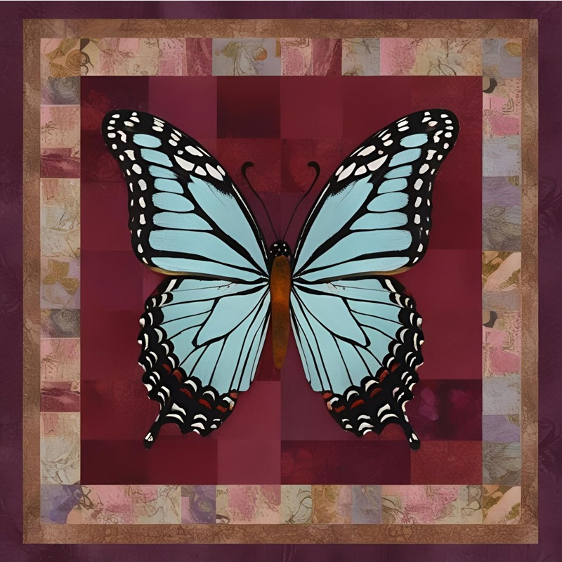trang trí hình vuông con bướm 32