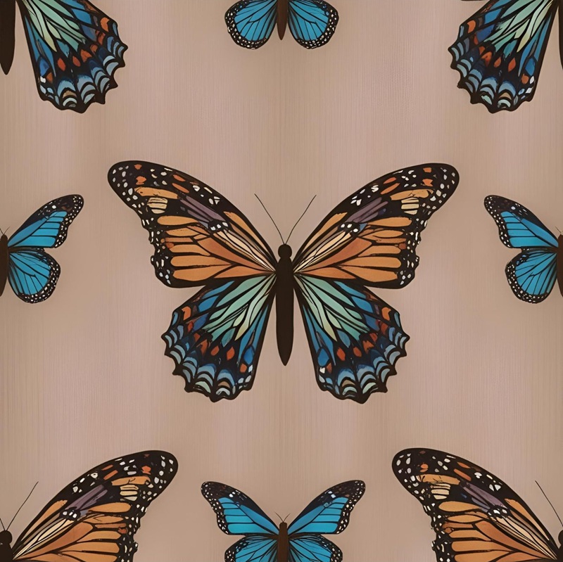 trang trí hình vuông con bướm 37