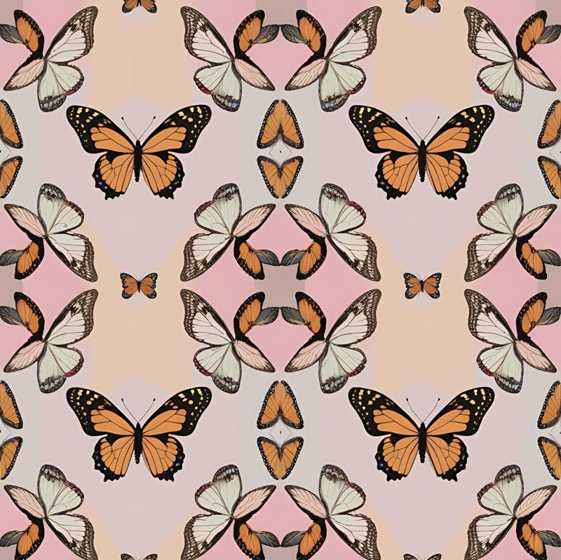 trang trí hình vuông con bướm 38