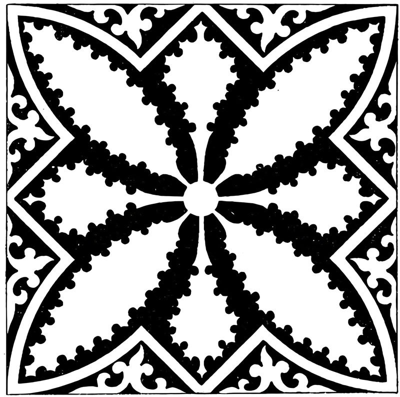 trang trí hình vuông đối xứng 12