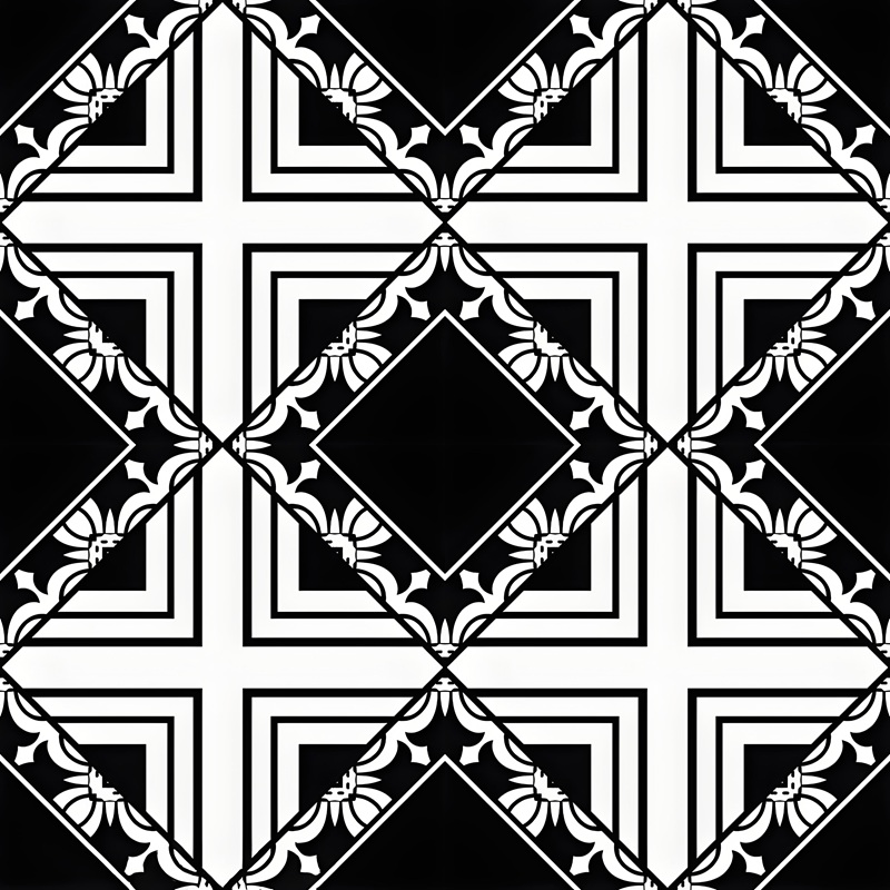 trang trí hình vuông đối xứng 15