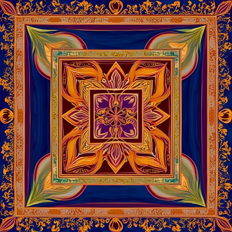 trang trí hình vuông đối xứng 18