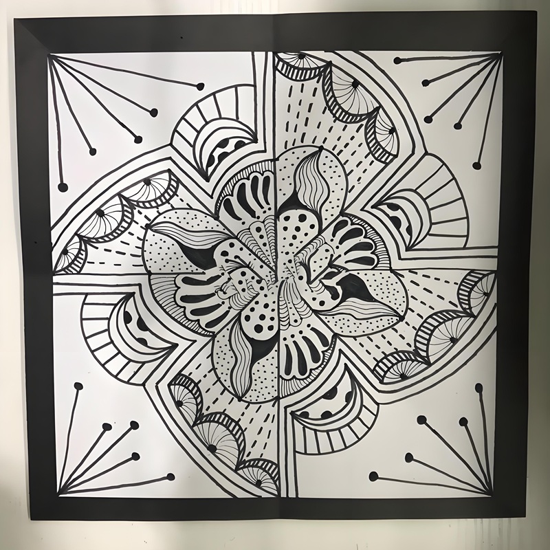 trang trí hình vuông đối xứng 19