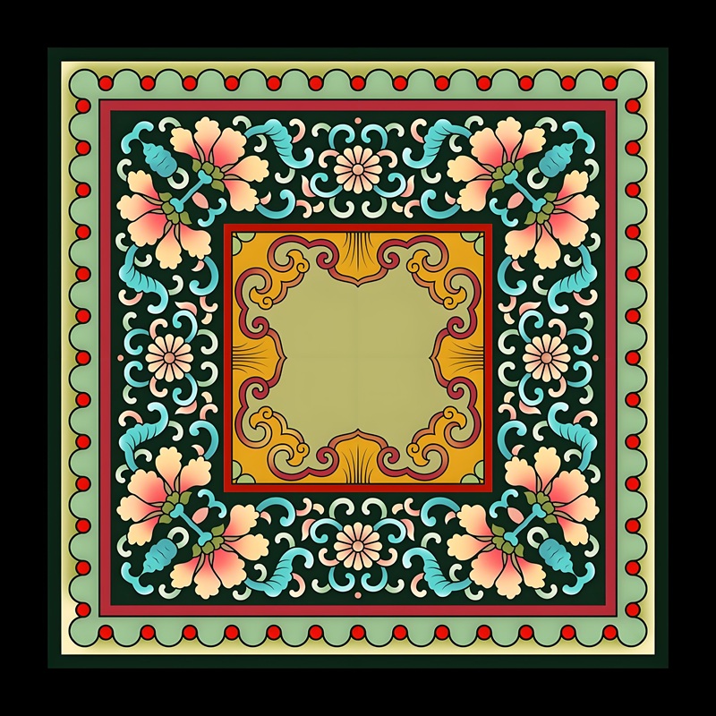 trang trí hình vuông đối xứng 24