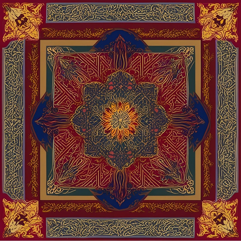 trang trí hình vuông đối xứng 26