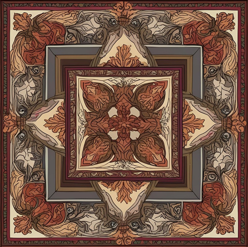 trang trí hình vuông đối xứng 29