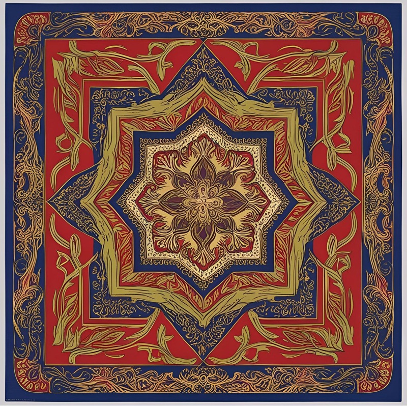 trang trí hình vuông đối xứng 30