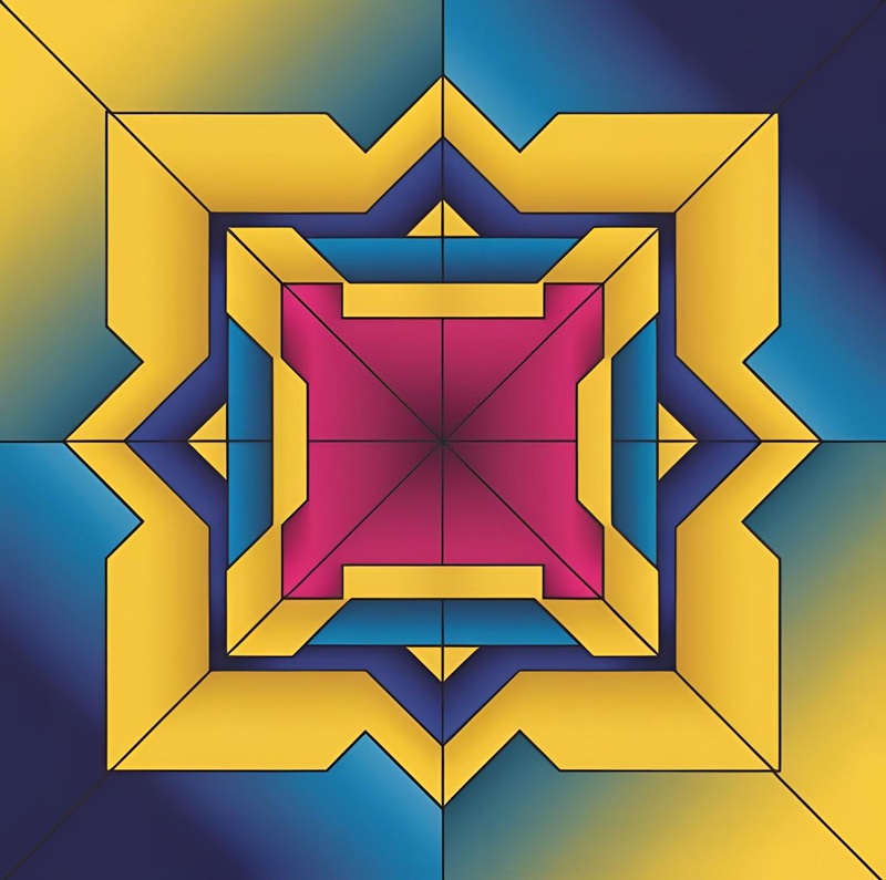 trang trí hình vuông đối xứng 31