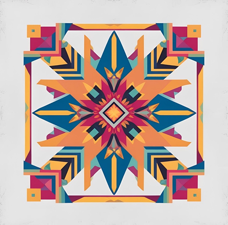 trang trí hình vuông đối xứng 39