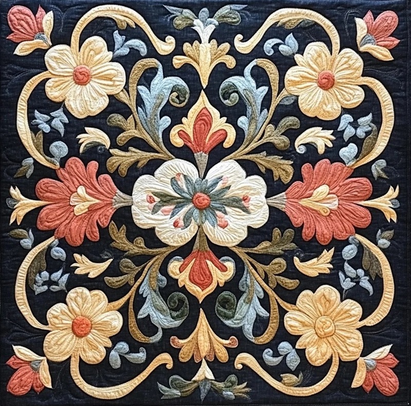 trang trí hình vuông đối xứng 4