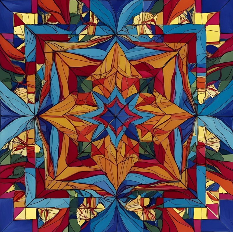 trang trí hình vuông đối xứng 40