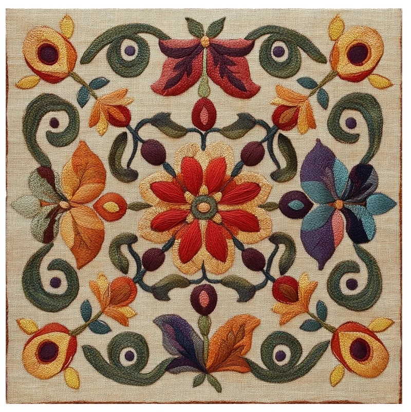 trang trí hình vuông đối xứng 7