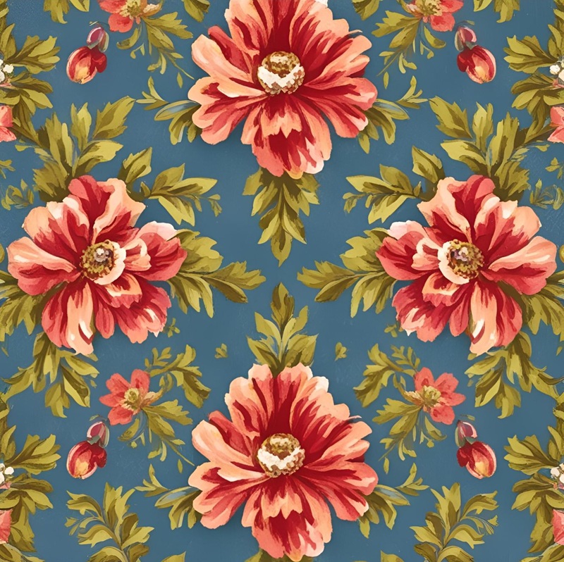 trang trí hình vuông hoa lá 17