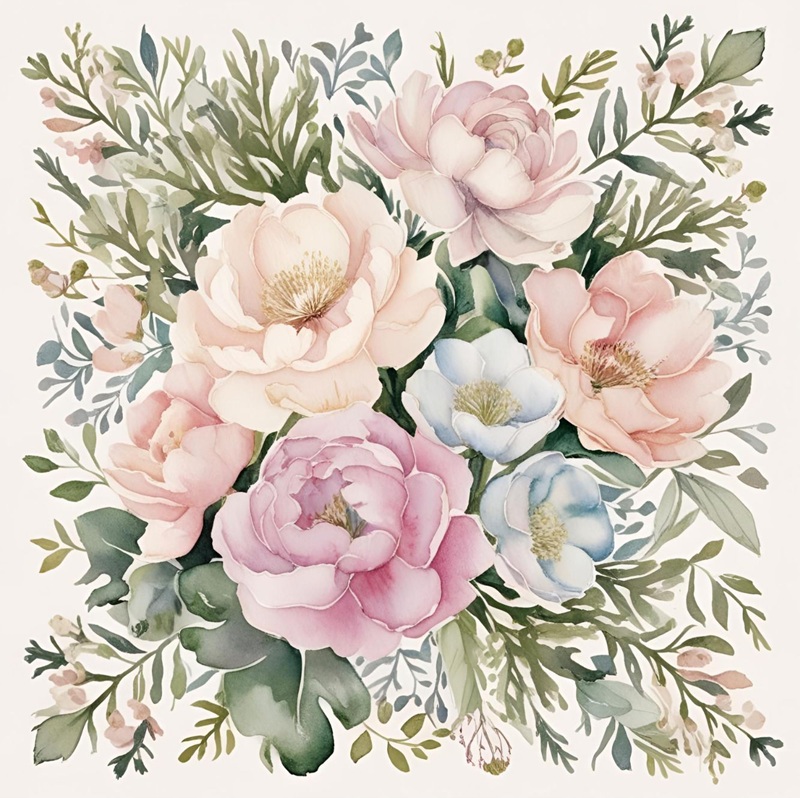 trang trí hình vuông hoa lá 28