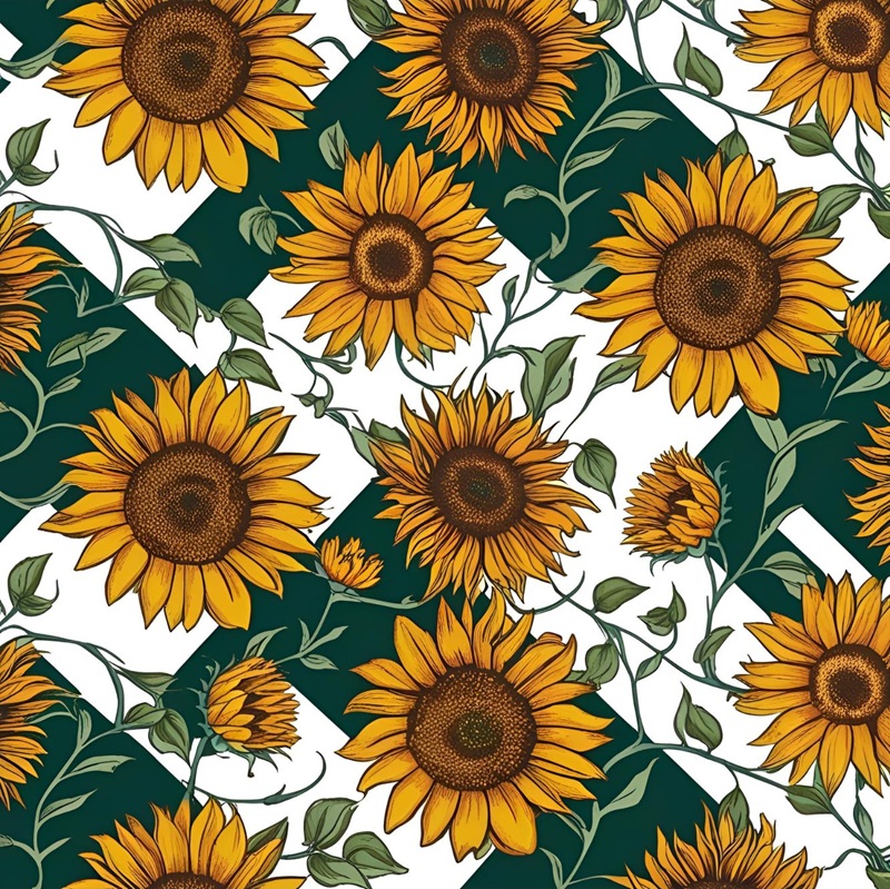 trang trí hình vuông bằng hoa lá