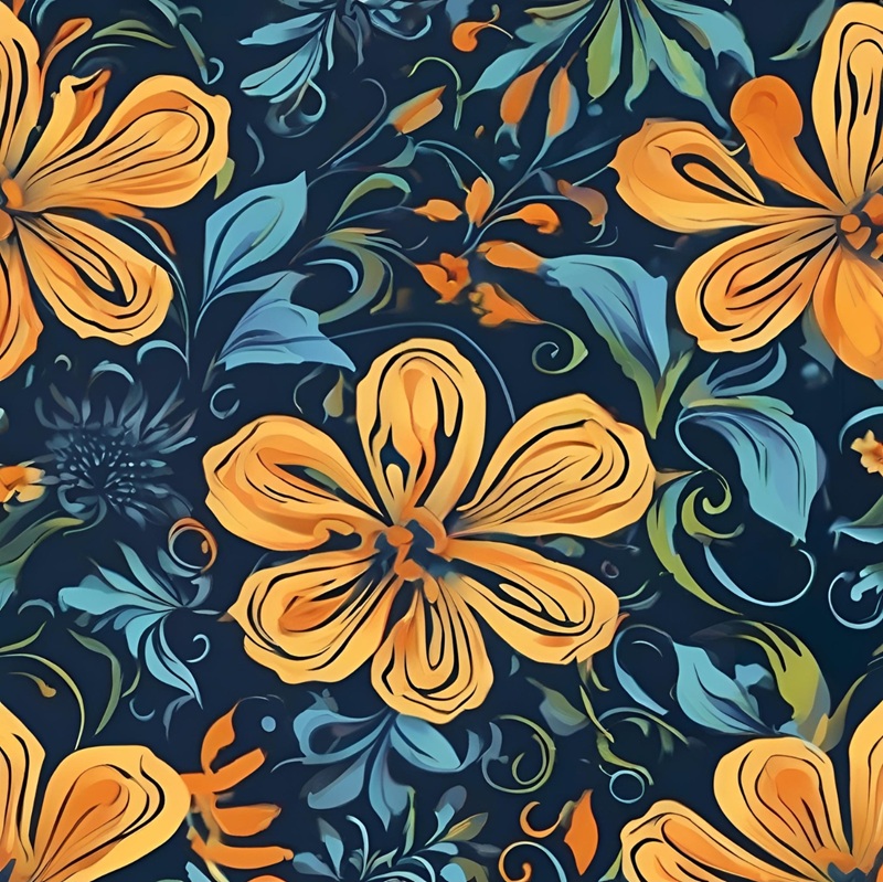 trang trí hình vuông hoa lá 40